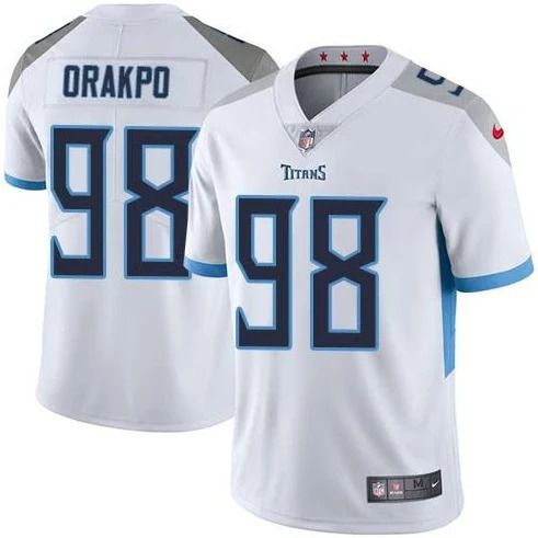 Men Tennessee Titans #98 Brian Orakpo Nike White Vapor Limited NFL Jersey->tennessee titans->NFL Jersey